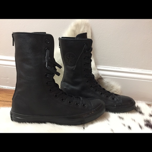 tall black converse